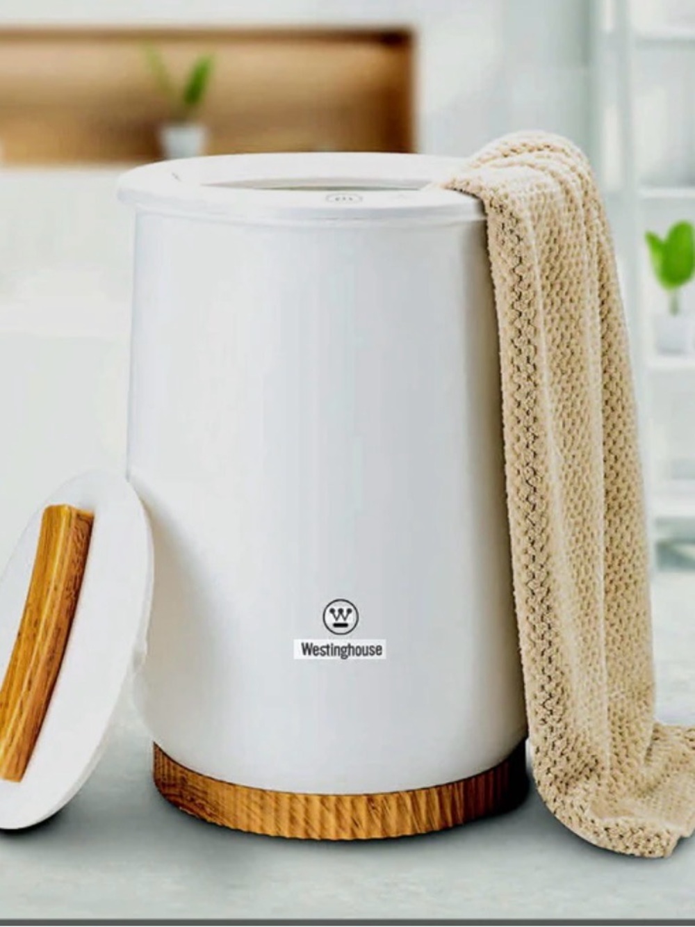 Westinghouse White with Wood Trim Towel/ Blanket warmer NWT never used